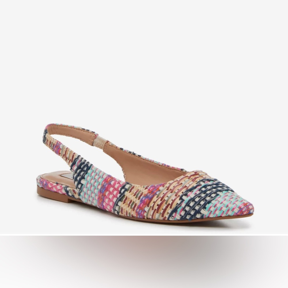 Multicolor Slingback Flats